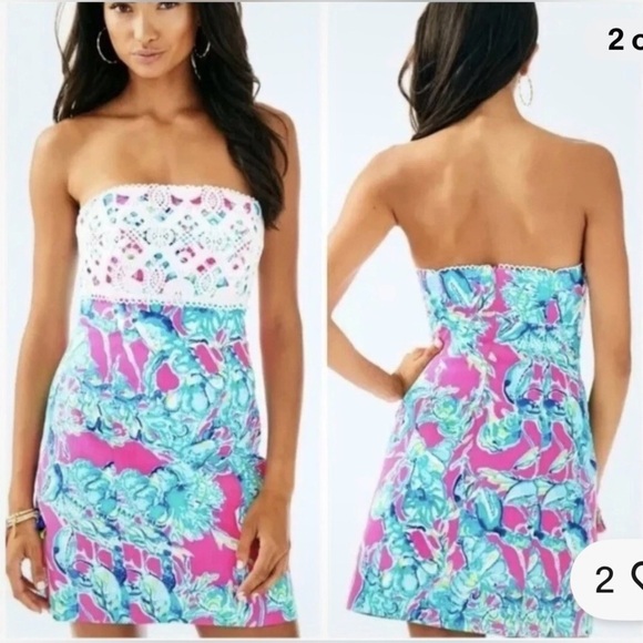 Lilly Pulitzer Brynn Dress Lobsters in Love , sz 4 - Picture 2 of 10